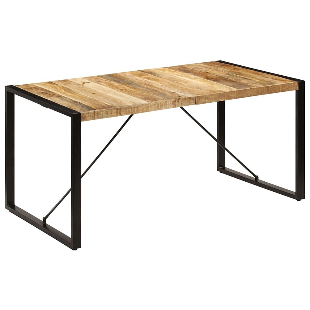 MNISDFL Dining Table 63"x31.5"x29.5" Solid Mango Wood, Bar Table, Kitchen Table Perfect for Small Spaces and Family Gatherings