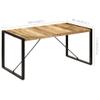 MNISDFL Dining Table 63"x31.5"x29.5" Solid Mango Wood, Bar Table, Kitchen Table Perfect for Small Spaces and Family Gatherings view 2