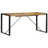 MNISDFL Dining Table 63"x31.5"x29.5" Solid Mango Wood, Bar Table, Kitchen Table Perfect for Small Spaces and Family Gatherings view 3