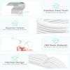 VIS'V Baby Hangers, 11 Inch Velvet Kids Hangers with 6 Pcs Clothes Size Dividers, Infant Toddler Nursery Closet Organization, Non Slip, White, 50 Pcs view 3
