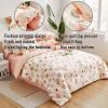 XHCTNN New Quilt King Size Lightweight Comforter Flower Pattern Design Cotton Quilts for All Season Soft Cozy Quilted Blanket Bedding (150 * 200cm/2kg) view 4