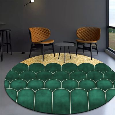 HM&DX 3D Light Luxury Area Rugs,Modern Abstract Circle Marble CarpetsLuxury Washable Non-Slip Circular Floor Mats for Living Dinning Room Bedroom Bathroom Modern Home Decorate(4ft, 4)
