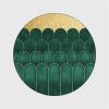 HM&DX 3D Light Luxury Area Rugs,Modern Abstract Circle Marble CarpetsLuxury Washable Non-Slip Circular Floor Mats for Living Dinning Room Bedroom Bathroom Modern Home Decorate(4ft, 4) view 2