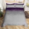 Castle Fairy Solid Color Splicing Duvet Cover Sets King Size Gradient 3 Pieces Women Men Room Bedding Duvet Cover Sets Fashion Modern Bed Comforters Cover Soft Quilt Cover Cover(Purple,Grey) view 1