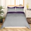 Castle Fairy Solid Color Splicing Duvet Cover Sets King Size Gradient 3 Pieces Women Men Room Bedding Duvet Cover Sets Fashion Modern Bed Comforters Cover Soft Quilt Cover Cover(Purple,Grey) view 2