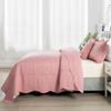 HoneiLife California King Quilt - Oversized King Bedspreads 128x120, 4-Piece Cal King Quilt Sets,Rustic Bedding Sets King Size,Reversible Coverlets Lightweight Bed Cover for All Season Use-Pink view 3