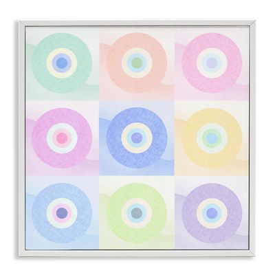 'Modern Pastel Circles'| Framed Giclee Art