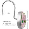 Pretty Shower Curtain Hooks Decorative,Set of 12 Shower Curtain Hooks Rings,Stainless Steel Rust-Proof Round Shower Hangers for Bathroom Curtains Rods, Xmas Tree Full Print view 3