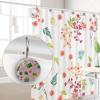 Pretty Shower Curtain Hooks Decorative,Set of 12 Shower Curtain Hooks Rings,Stainless Steel Rust-Proof Round Shower Hangers for Bathroom Curtains Rods, Xmas Tree Full Print view 4