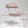 GAGALU Transparent Acrylic Backrest Dining Chair, Dressing Chair, Makeup Chair, Shoe Changing Chair, Balcony Chair,Black,Velvet view 2