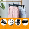 NORTHERN BROTHERS Pants Hangers, Black 20 Pack with Clips for Pants, Skirts, and Shorts - Plastic Bulk Hangers view 3