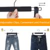 NORTHERN BROTHERS Pants Hangers, Black 20 Pack with Clips for Pants, Skirts, and Shorts - Plastic Bulk Hangers view 4