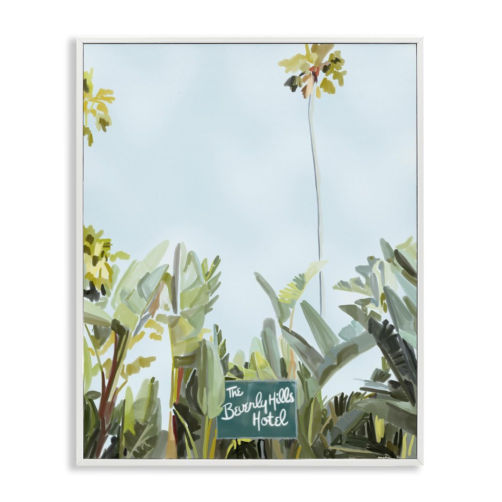 Beverly Hills Hotel Plants Botanical, 16 x 20 Inch Framed Gicle Print