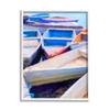 Stupell Industries Rowboats at Dock Painting White Framed Giclee Art Design by Graffi*Tee Studios view 1