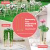 10PCS Wedding Flower Stand for Tables Centerpieces,Gold Flower Vase Decoration for Wedding,Metal Rectangular Column StandGolden Flower Stand Suiatbable for Party Event (23.6 inch) view 3