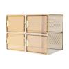 Shoe Boxes 4 Pack Shoe Box and Shoe Cabinet, Household Shoe Storage Boxes, Stackable Plastic Shoe Box with Lid, Space Saving, Easy to Assemble (Color : C) view 1
