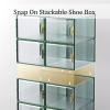 Shoe Boxes 4 Pack Shoe Box and Shoe Cabinet, Household Shoe Storage Boxes, Stackable Plastic Shoe Box with Lid, Space Saving, Easy to Assemble (Color : C) view 4