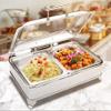 Food Warmers For Parties Buffets Electric, Stainless Steel Buffet Server And Warming Tray, 9L, Chafing Dish Buffet Set - Adjustable Temperature + Hot Plate Electricgn (Size : Gn 1/2) view 2