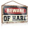 Abipuir Funny Wood Decor Beware of Hare Wooden Sign Decore for Room Wooden Decorative Plaque (Size : 23X35CM) view 1