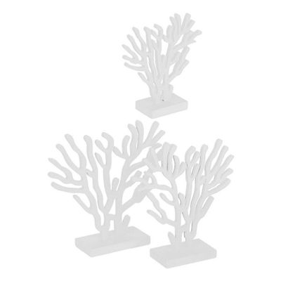 1 Set Coral Ornaments Coral Decorations for Home Decorative Faux Sculpture Wooden Sculpture Artificial Ocean Home Table Centerpiece Wood Chips Desk White