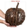 ARTIBETTER 1pc Decorative Rattan Pumpkin for Halloween Festival Decor Vivid Simulation Pumpkin Adornment Lightweight Grapevine Craft for Party Decoration view 2
