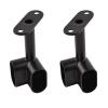 INCREWAY 2 pcs Oval Corner Closet Rod Support Bracket 90  Heavy Duty Wardrobe Accessories Clothes Rail Flange Seat for Closet Rod, Black view 1