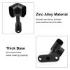 INCREWAY 2 pcs Oval Corner Closet Rod Support Bracket 90  Heavy Duty Wardrobe Accessories Clothes Rail Flange Seat for Closet Rod, Black view 4
