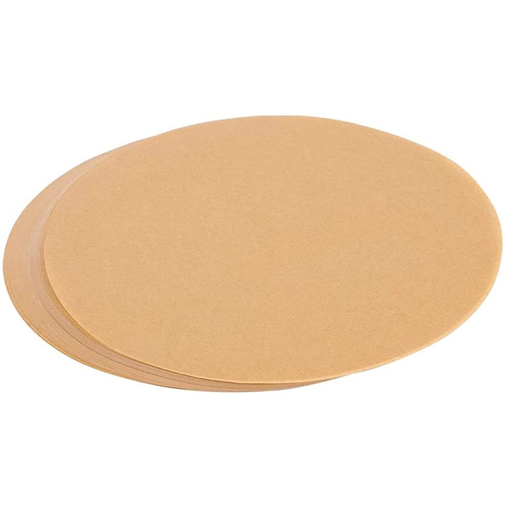 100Pcs Round Parchment Paper,Dual-Sided Wax Parchment Circles, Round Parchment Paper for Round Cake Pan, Springform Pan, Tortilla Press(23cm,brown)