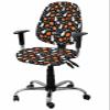 Jolunifun Halloween Office Chair Covers Stretchable 2 Piece, Soft Decorative Computer Desk Chair Cover Protector Universal Rotating Chair Slipcover Black Skeleton Ghost-Boo Fall Pumpkin view 1