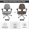 Jolunifun Halloween Office Chair Covers Stretchable 2 Piece, Soft Decorative Computer Desk Chair Cover Protector Universal Rotating Chair Slipcover Black Skeleton Ghost-Boo Fall Pumpkin view 4