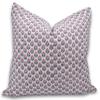 Fabritual Off White Linen Hand Block Print 22x22 Inch Throw Pillowcase Cushion Cover with Hidden Zipper Dcor for Living Room, Outdoor, Sofa and Couch (Alia-Light Pink) view 1