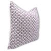 Fabritual Off White Linen Hand Block Print 22x22 Inch Throw Pillowcase Cushion Cover with Hidden Zipper Dcor for Living Room, Outdoor, Sofa and Couch (Alia-Light Pink) view 2