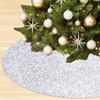 OMKSIH White Tree Skirt 46 Inches Velvet Christmas Tree Skirt Luxurious Sequined Tree Skirt Large Xmas Decorations for Glitter Tree Base Cover Mermaid Christmas Tree Rug Skirt for Winter Holiday Decor view 1
