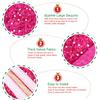 Hot Pink Christmas Tree Skirt 21 Inch Sparkly Sequin Tree Skirt Small Glittery Tree Skirt Fuchsia Tree Skirts Velvet Embroidered Tree Base Skirt Soft Christmas Skirts for Xmas Trees Party Decor view 3