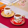 100ml/3.38oz Ceramic Coffee cup dish set household couple China-Chic afternoon tea creative Mug for office home-yellow-101-200ml view 3