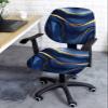 Jolunifun Marble Office Chair Covers Stretchable 2 Piece, Soft Decorative Computer Desk Chair Cover Protector Universal Rotating Chair Slipcover Modern Navy Blue Abstract Gold view 2