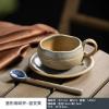 5.07oz Ceramic retro Coffee cup and saucer set - creative and personalized Mug-Egg shaped Coffee cup - kiln yellowing-150ml view 2