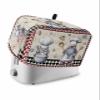 Kitchen Chef Gnomes Toaster Cover 2 Slice, Small Kitchen Appliance Covers, Retro Red White Plaid Dessert Toaster Oven Cover with Loop, Bread Machine Cover Polyester Dust Cover Protection view 1