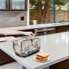 Kitchen Chef Gnomes Toaster Cover 2 Slice, Small Kitchen Appliance Covers, Retro Red White Plaid Dessert Toaster Oven Cover with Loop, Bread Machine Cover Polyester Dust Cover Protection view 4