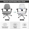 Jolunifun Thanksgiving Wood Grain Office Chair Covers Stretchable 2 Piece, Soft Decorative Computer Desk Chair Cover Protector Universal Rotating Chair Slipcover Fall Pumpkin Eucalyptus Leaves view 4