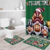 Fall Thanksgiving Bathroom Set with Shower Curtain Rug Accessories - 72x72 Inches Long Bathtub Curtain with Small Bath Mat,Washable Bathtub Floor Runner Rug Set,Hooks Gnomes Baseball Football Green view 3
