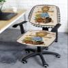 Scarecrow Pumpkin Office Chair Covers Stretchable 2 Piece, Soft Decorative Computer Desk Chair Cover Protector Universal Rotating Chair Slipcover Autumn Sunflower Plaid Boho Zebra Leopard Print view 3