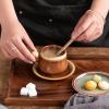 6.67oz Ceramic kiln Coffee cup dish set creative retro Italian breakfast ball handle cup-Gourd ball handle Coffee cup - kiln yellowing-200ml view 4