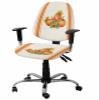 Harvest Pumpkins Office Chair Covers Stretchable 2 Piece, Soft Decorative Computer Desk Chair Cover Protector Universal Rotating Chair Slipcover Rustic Farmhouse Orange Thanksgiving Fall Leaf view 1