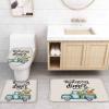 ZOE GARDEN Thanksgiving Truck Bathroom Set with Shower Curtain Rug Accessories,72x72 Inches Long Curtain with Large Bath Mat,Washable Floor Runner Rug Set,Hooks Fall Harvest Pumpkin Eucalyptus Barrel view 4