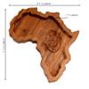 African Map-Shaped Jewelry Tray with Lion Head Engraving | Premium Wood Organizer for Rings, Keys, Jewelry, Coins | African Art Wall Decor & Storage | 10.47 x 11.22 x 1.77 Inches view 4