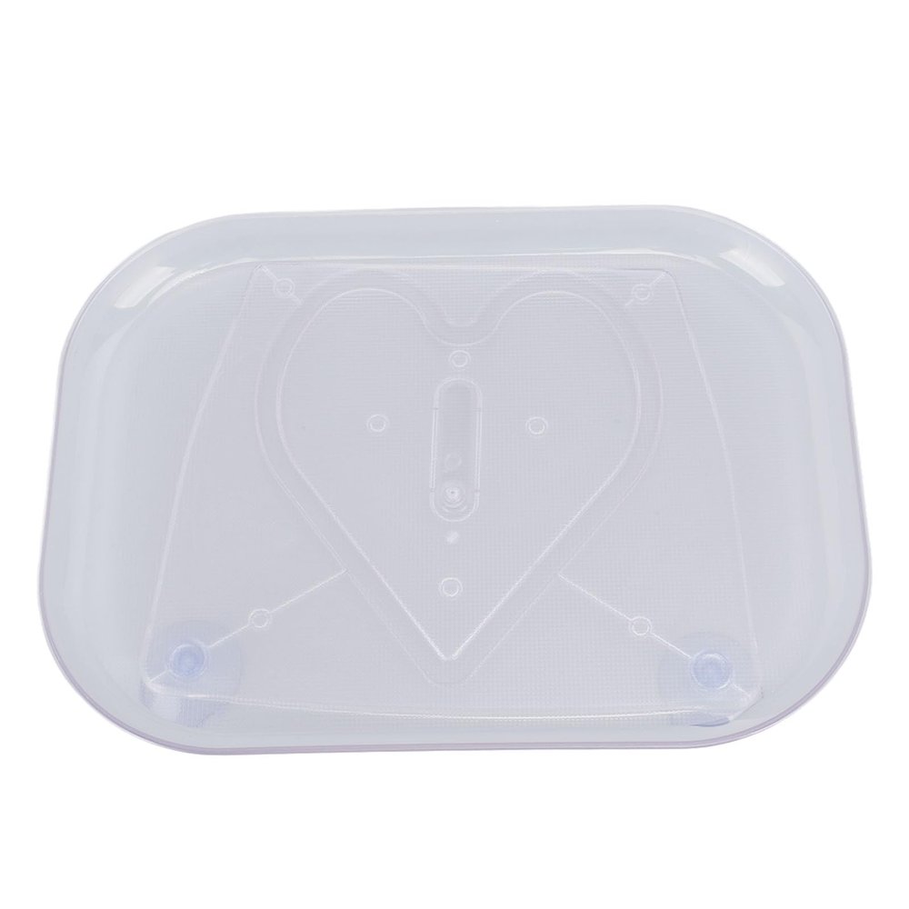 Fridge Turntable Organizer, 360 Degre Rotatable Acrylic Clear Rectangular Fridge Organizer with Suction Cups Lazy Susan Turntable Organizer for Refrigerator Cabinet (Small