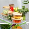 Fridge Turntable Organizer, 360 Degre Rotatable Acrylic Clear Rectangular Fridge Organizer with Suction Cups Lazy Susan Turntable Organizer for Refrigerator Cabinet (Small view 4