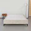 Greaton, 15-Inch Premium Velvet Material Wood Platform Bed, Durable, Stylish, Multi Colour Options, No Box Spring Needed, Black Metal Legs, 75" x 48", Taupe view 1
