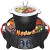 Electric Grill, Multifunction Two-In-One Electric Smokeless Non-Stick Barbecue Grilled Shabu-Shabu Baking Pan Large Capacity Separable Baking Pan 2200W,Maifanshishunfeng,Hous view 1